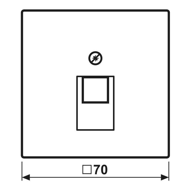 JUNG LS990 Single UAE Network Outlet Cover White - LS969-1UA