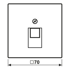 JUNG LS990 Single UAE Network Outlet Cover White - LS969-1UA
