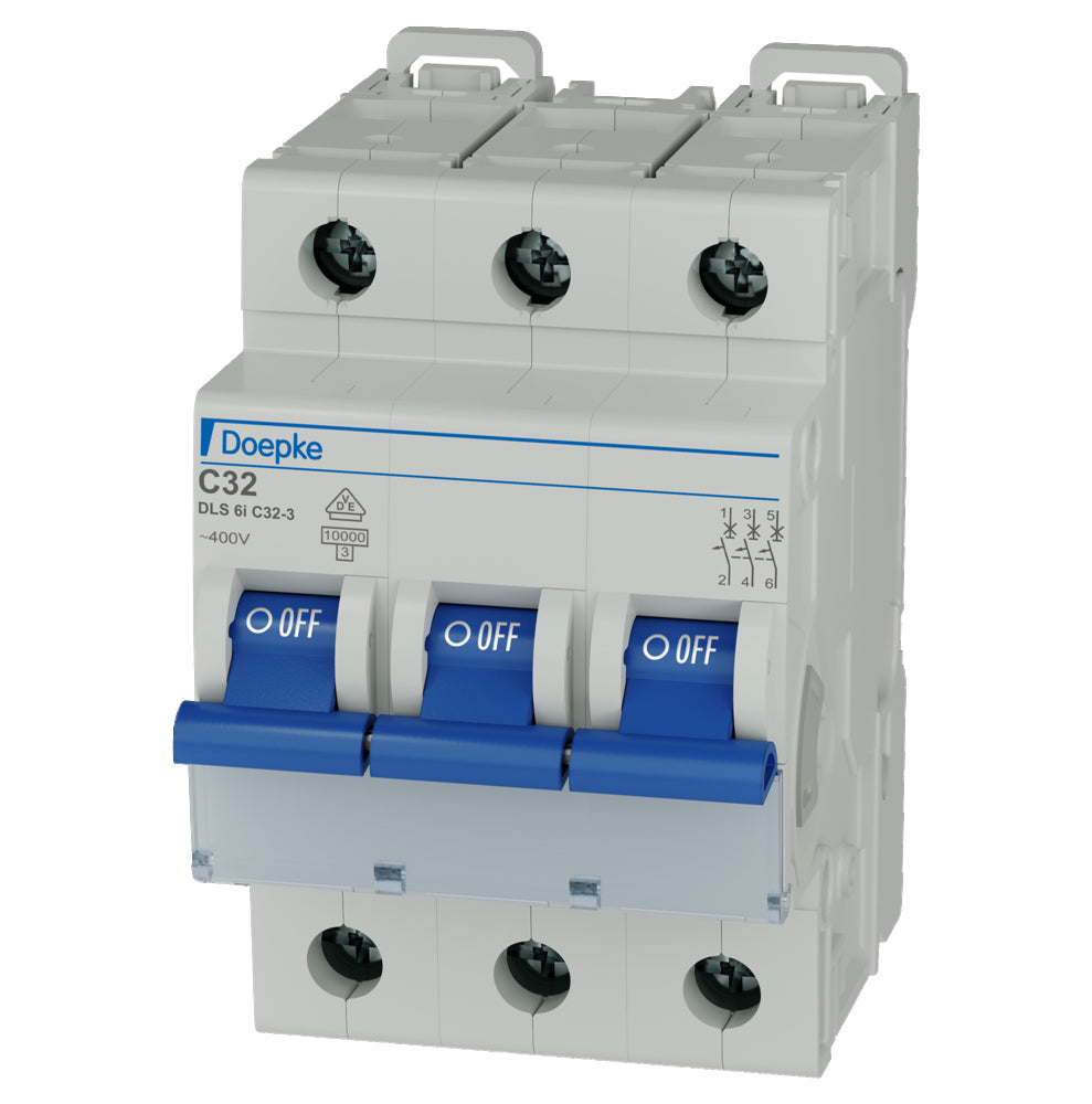 Doepke DLS 6i 32A 3-Pole Circuit Breaker 10kA C-Curve - 09916296
