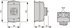 Eaton T0 8-Pole 20A Surface Mount Main Switch - 207164