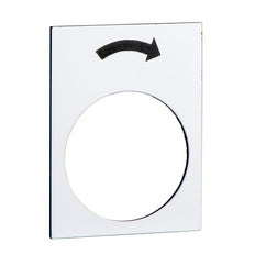 Harmony XAC Label Slow Right Turn Symbol 30x40mm White - ZB2BY4919 [5 Pieces]