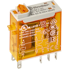 Finder Industrial Mini Relay 2CO 8A 24VAC With Test Button - 46.52.8.024.0040