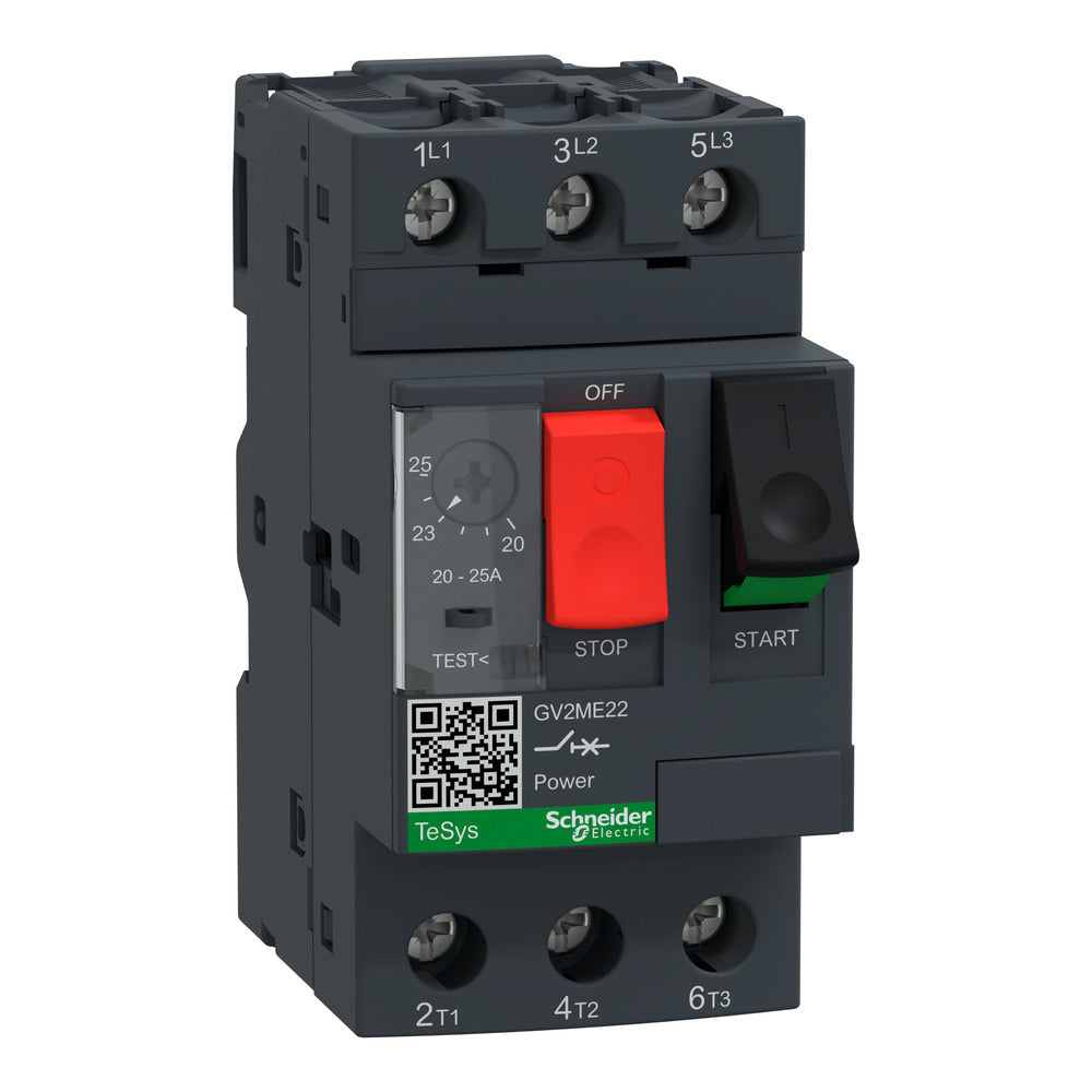 TeSys GV2ME22 Motor Circuit Breaker 20-25A - GV2ME22