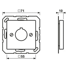 Jung A564GE Round Cover Plate 22.5mm Yellow - A564GE