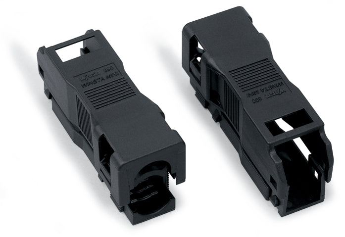 WAGO 2 Pole Strain Relief Housing With Lock Clip Black - 890-502 [5 Pieces]