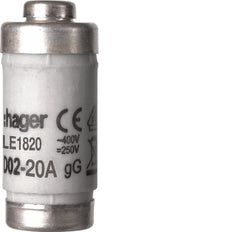 Hager D02 Fuse Link 20A 400V With Indicator - LE1820 [5 Pieces]