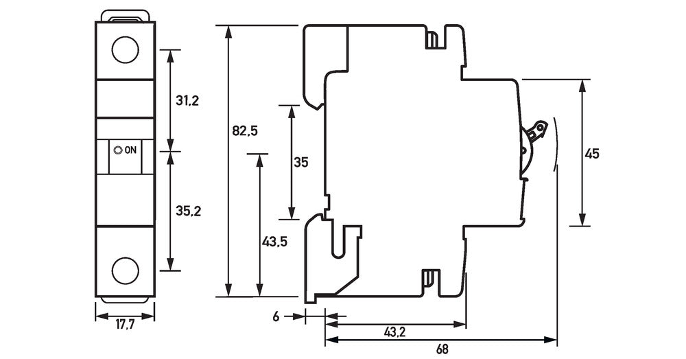 DLS 6i Single Pole Circuit Breaker 16A C-Curve 10kA - 09916203