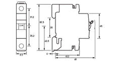 DLS 6i Single Pole Circuit Breaker 16A C-Curve 10kA - 09916203
