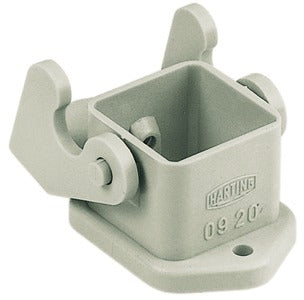 Han 3A Bulkhead Mount Housing Gray PC - 09200030320 [2 Pieces]