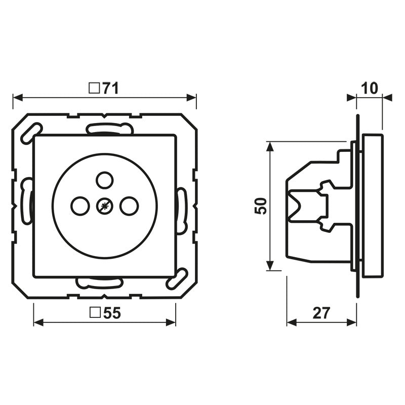 Jung AS500 French Socket White With Child Protection - A1520FKIWW