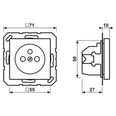 Jung AS500 French Socket White With Child Protection - A1520FKIWW