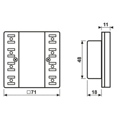 KNX 4-Button Universal Secure Control Module LS Series - LS52941ST