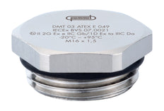 Hummel V-MS-EX M25x1.5 Nickel Plated Brass Blind Plug - 1197250050