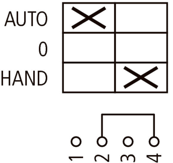 Eaton T0 Control Switch 20A Hand-0-Auto - 026991