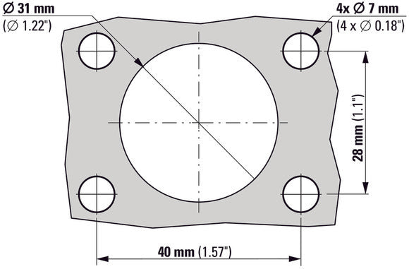 Eaton R9 Padlock Grip Lock Handle Black Blue - 191849