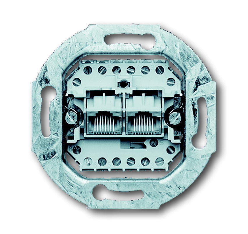 ABB Dual RJ45 Data Socket Cat3 - 2CKA000230A0243