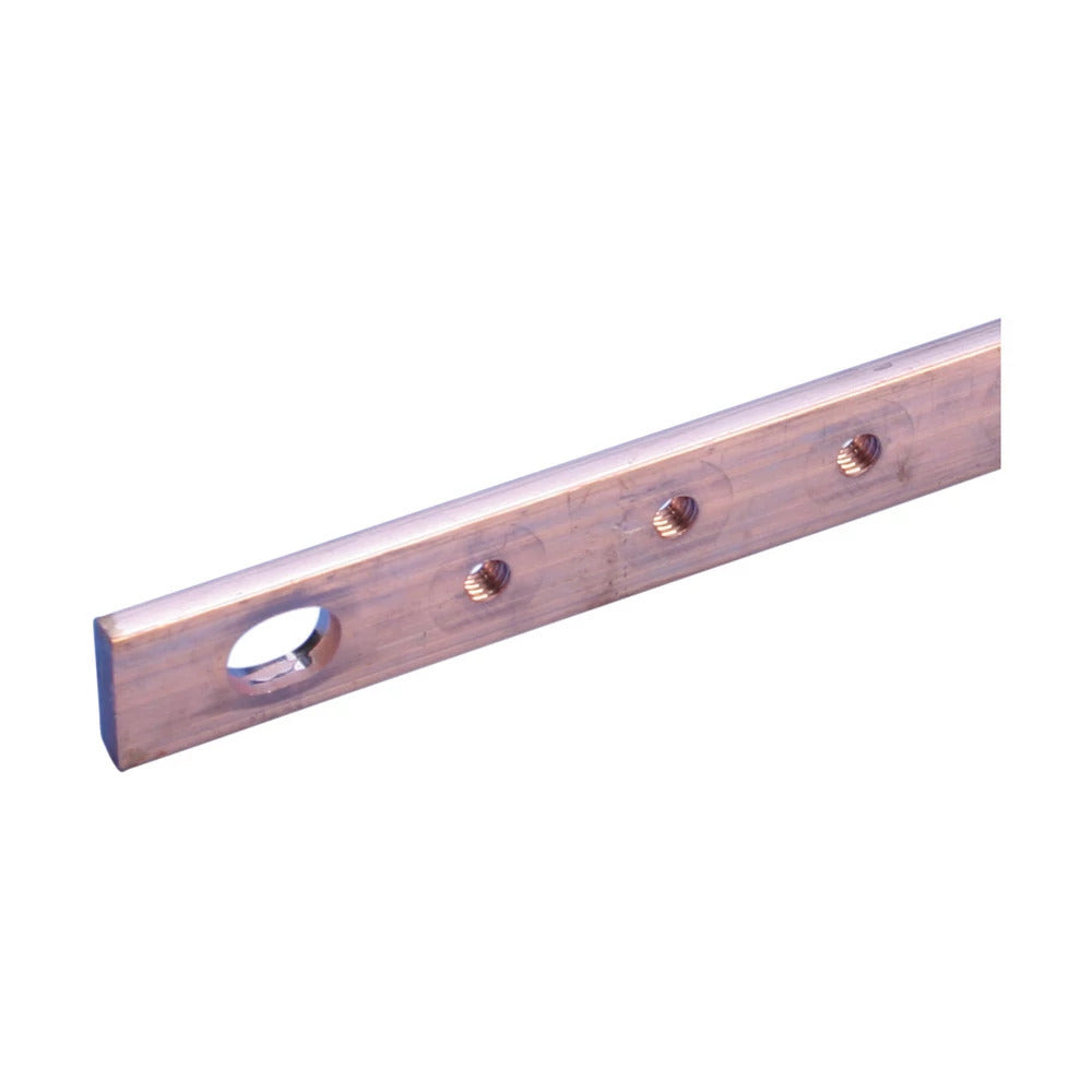 Busbar Threaded Insert Threaded Copper Busbar With Fixing Slot 20x5x990mm - 550220 | Tameson.com