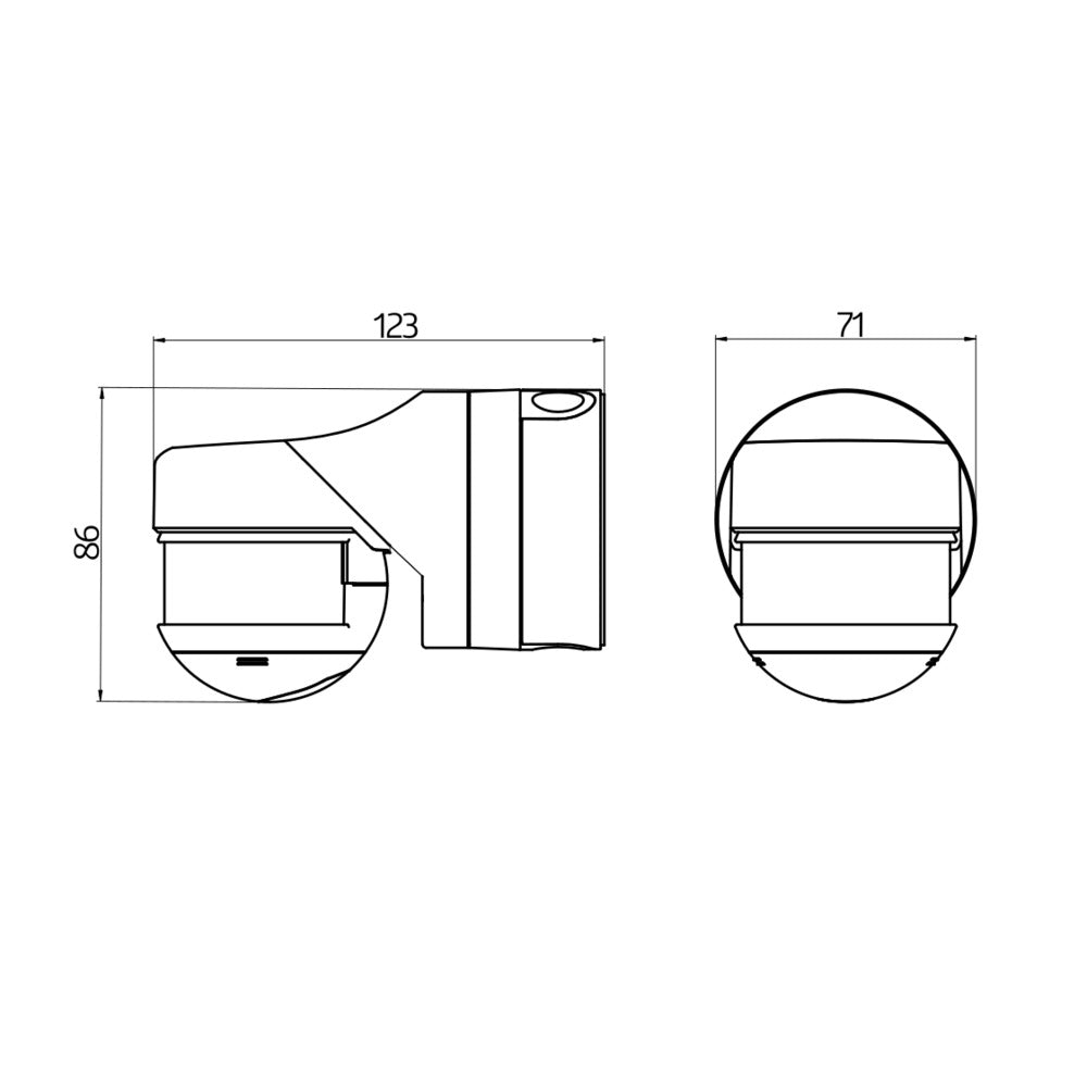 BEG Motion Detector RC Plus Next 230 Black IP54 20m - 93333
