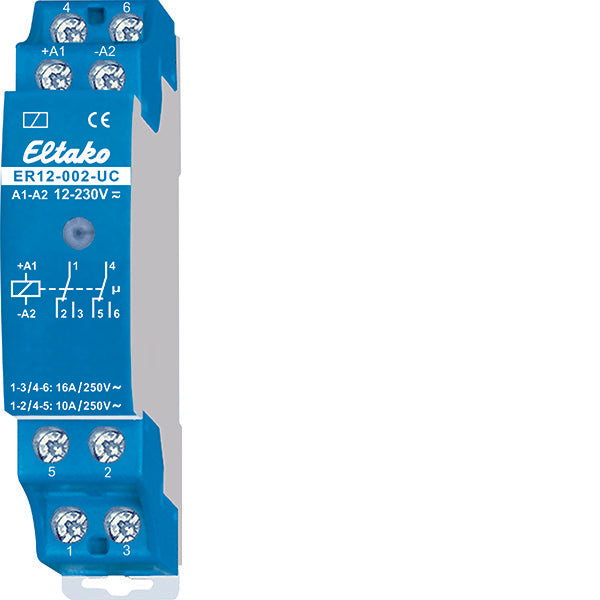 Eltako ER12-002-UC Dual Switch Relay 16A 250V AC - 22002601