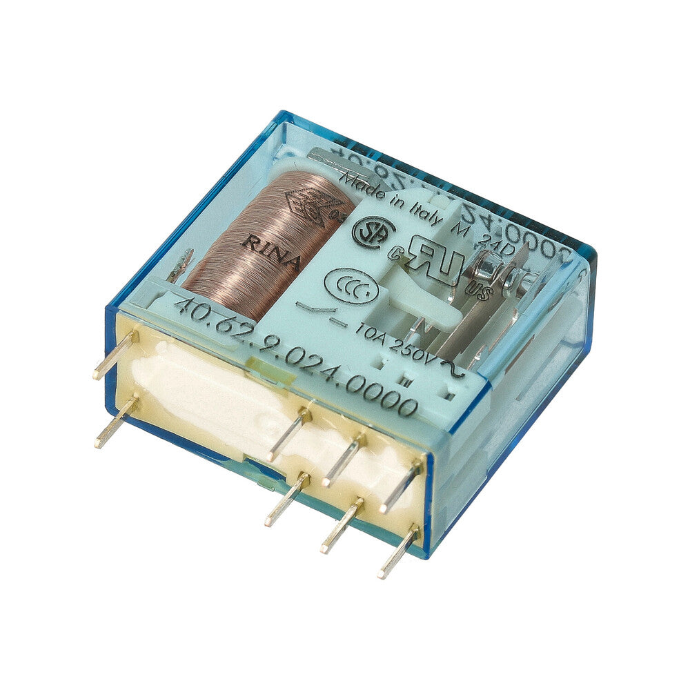 Finder PCB Relay 24VDC 10A Dual CO AgNi Contact 40 62 9 024 0000 finder-pcb-relay-24vdc-10a-dual-co-agni-contact-40-62-9-024-0000