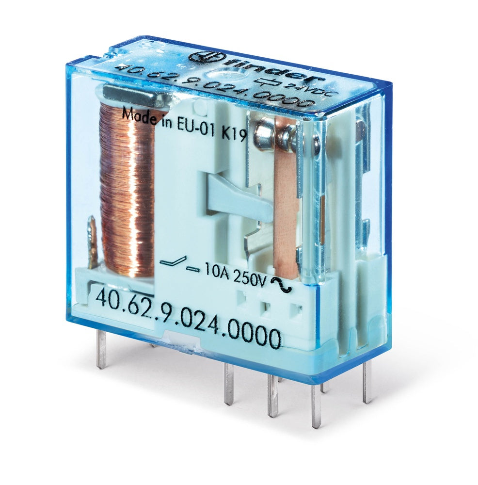 Finder PCB Relay 24VDC 10A Dual CO AgNi Contact - 40.62.9.024.0000