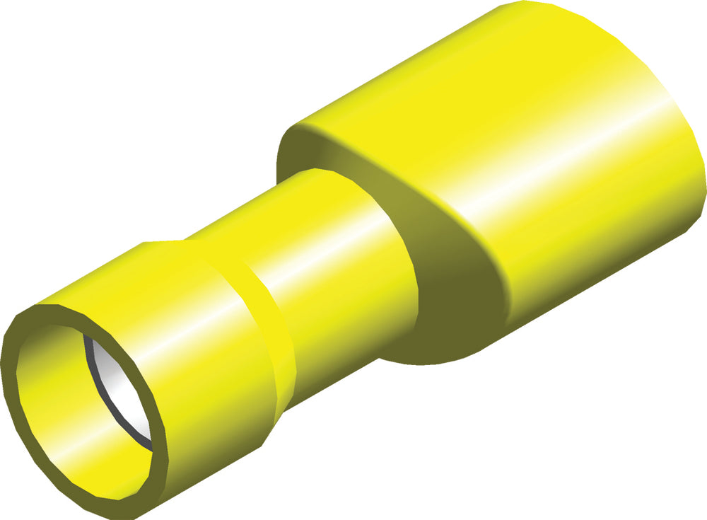 PVC Insulated Spade Connector 4.0-6.0mm² Yellow - CE100301 [100 Pieces]