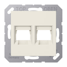 Jung AS500 Dual Modular Jack Cover Plate White - A1569-2AT