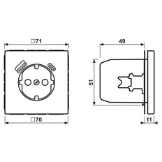 Jung Antique Brass Wall Socket With USB A And C Ports - ME1520-15CAAT