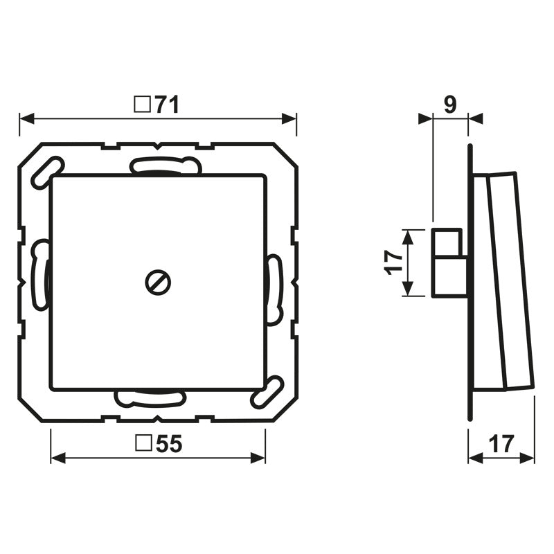 Jung A500 Cable Entry Cover With Strain Relief - A590BFASWM