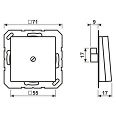 Jung A500 Cable Entry Cover With Strain Relief - A590BFASWM