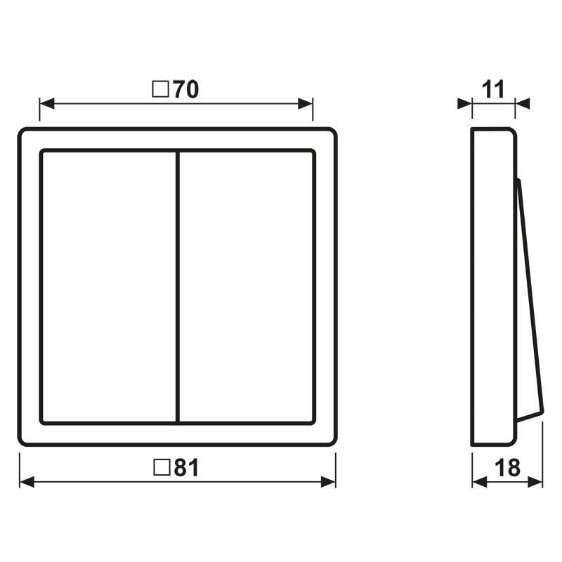 Jung Friends Of Hue 4 Channel Wireless Wall Switch - FOHSLS995WW