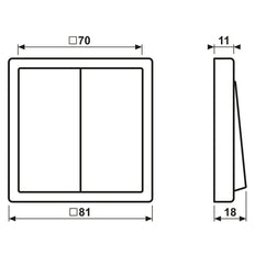Jung Friends Of Hue 4 Channel Wireless Wall Switch - FOHSLS995WW
