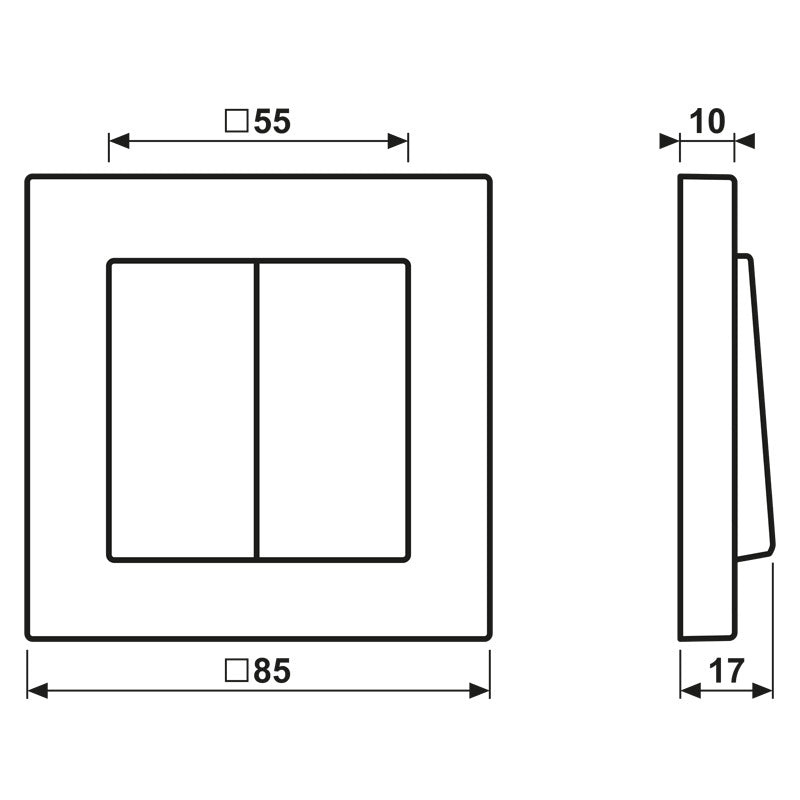 Jung Friends Of Hue 4 Channel Wireless Wall Switch - FOHSA550595WW
