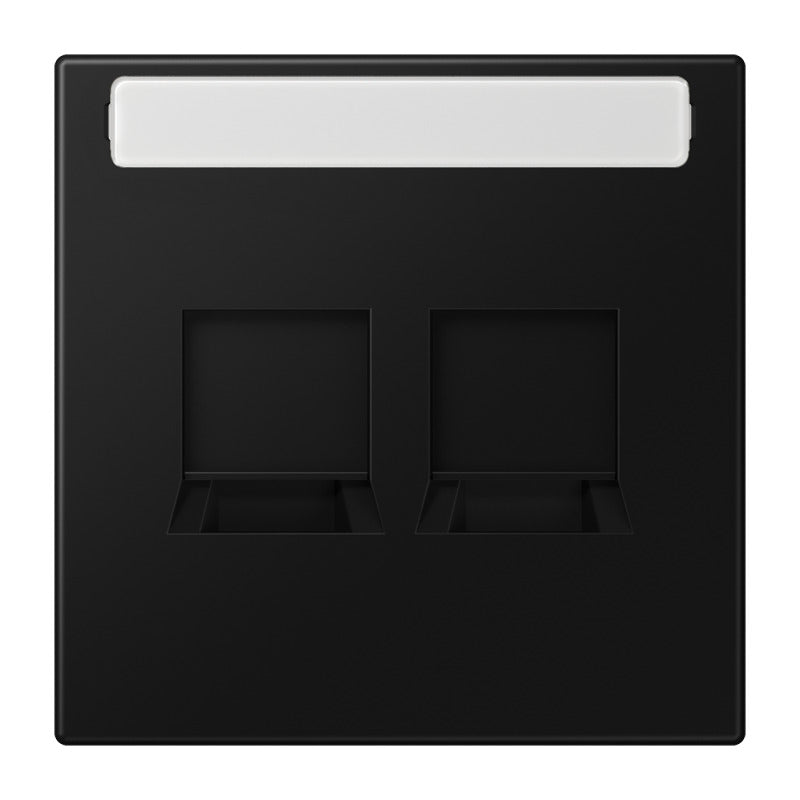 LS990 Dual Modular Jack Cover Plate Graphite Black - LS1969-2NAWESWM