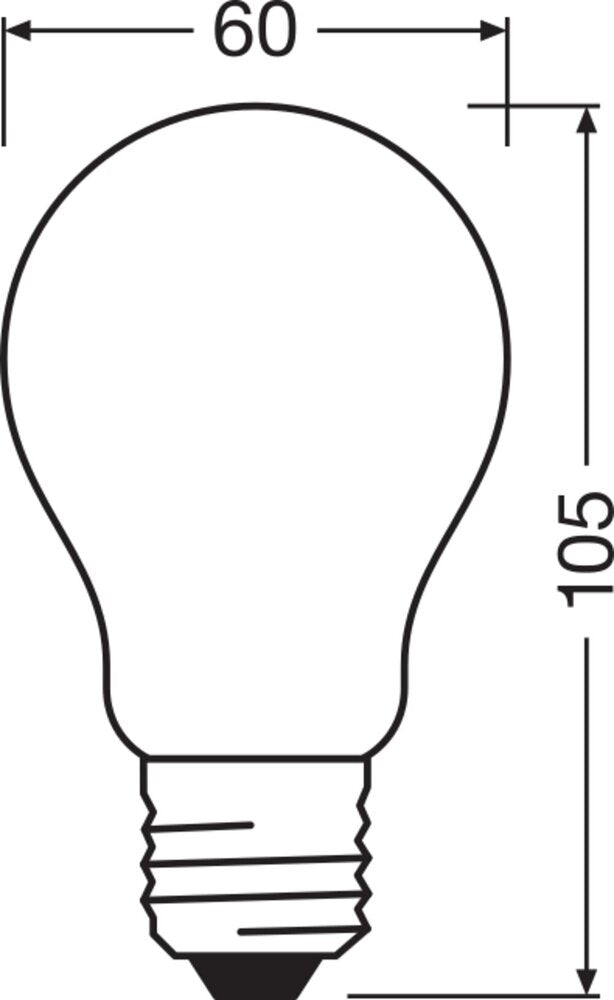OSRAM LED E27 11W Dimmable Classic Bulb 4000K - 4058075434707