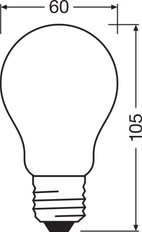 OSRAM LED E27 11W Dimmable Classic Bulb 4000K - 4058075434707