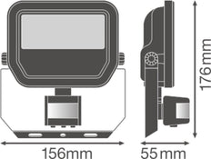 LED Floodlight 20W 3000K With Motion Sensor - 4058075460935
