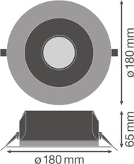Low Glare LED Downlight UGR19 DN155 14W IP54 - 4058075459137