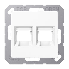Jung AS500 Dual RJ45 Cover Plate White - A1569-2BRWW