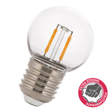 LED Filament Safe G45 E27 2W Shatterproof Bulb - 144082 [5 Pieces]