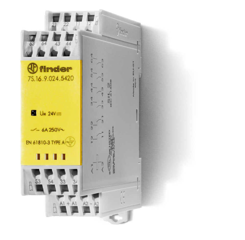 Safety Relay Module 4NO 2NC 6A 24VDC Class A - 7S.16.9.024.5420 ...