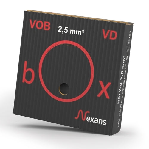 Nexans H07V-U Eca 2.5mm2 Black Installation Wire Box 100m - 10564792 [100 Pieces]