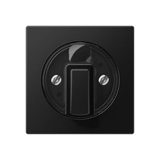 A500 Series Matte Black Rotary Switch Cover Plate - A1541BFSWM