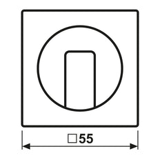 A500 Series Matte Black Rotary Switch Cover Plate - A1541BFSWM