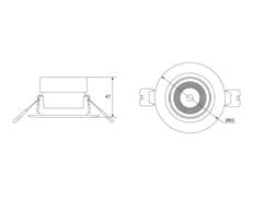 OPPLE LED Chiara 6W Recessed Adjustable Spotlight 3000K - 541003414300