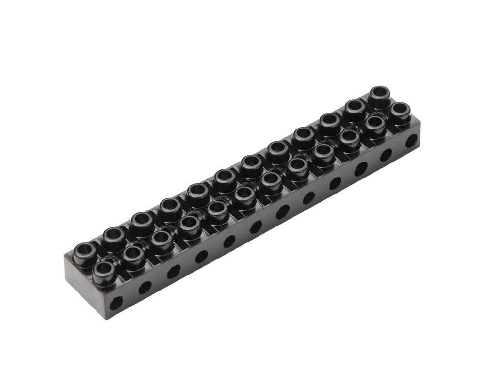 MK Professional 12-Pole Terminal Block 10mm² Black - 683/SW [5 Pieces]