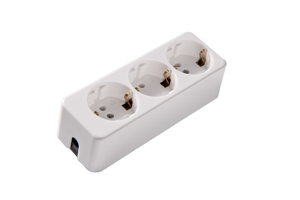 Martin Kaiser 3 Socket Desktop Power Strip Arctic White - 538/KWS [2 Pieces]