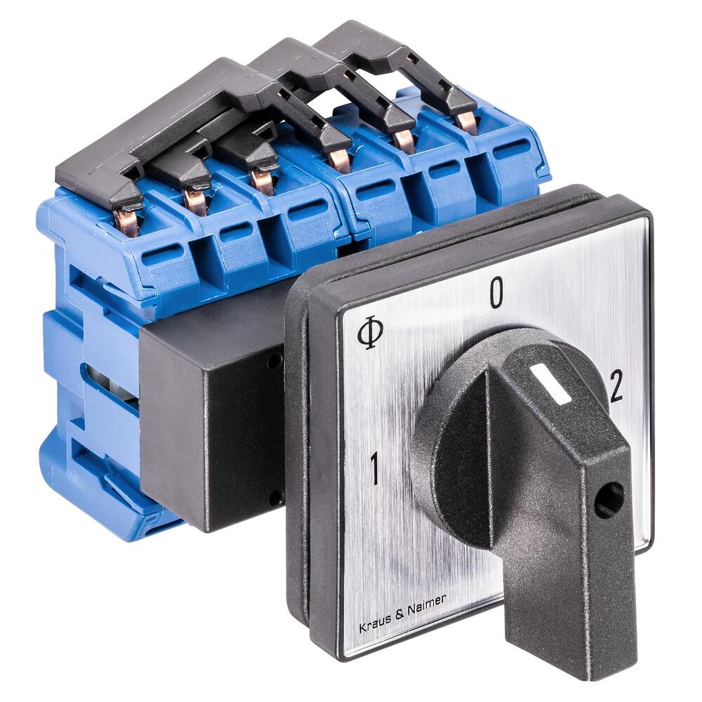 4-Pole Panel Mount Switch 25A IP66 Black Handle - 70017969