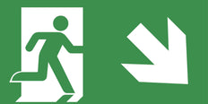 ABB VanLien Evago 22M Emergency Exit Sign Right Down - 7TCA091350R4030