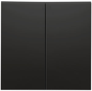 Peha Badora Dual Rocker Switch Cover Matt Black - 00276722